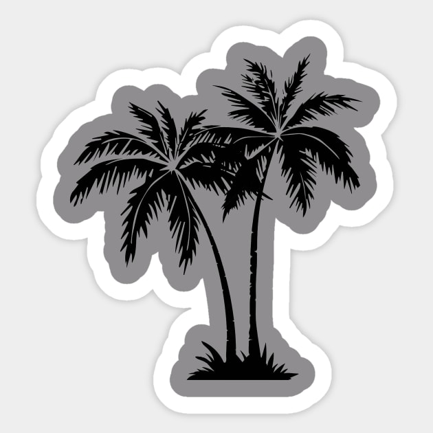 PALM TREE SILHOUETTE Sticker by GOTOCREATE